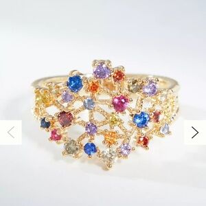 nwot anthropologie raini Multicolor cocktail Ring os